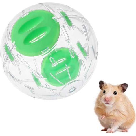 Balle d'exercice en plastique pour hamster, jouet idéal pour les petits animaux, transparente et parfaitement adaptée aux gerbilles. (1/4)