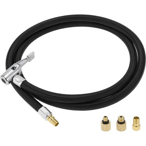 Durable Tyre Inflator Extension Tube 115cm M8X0.8 15.5Mm Od Tire Valve Adapter With Black Nylon Thread Adapter 1 Set (1/5)