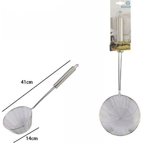 TRADE SHOP - Colino Diametro 14 Cm Passino Setaccio Scola Cola Fritto Utensile Cucina 74069 -