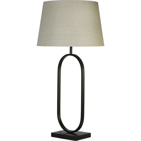 Lampe de table Modish Noir avec teinte crème - EU94101NA (1/3)