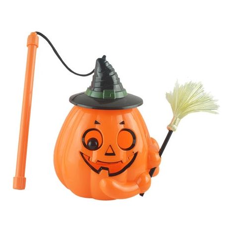 Lampe torche LED portable avec son et balai, citrouille d'Halloween (1/5)