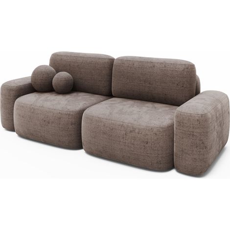Sofa 2-Sitzer grau 259x107x88 cm montiert SOFAS (1/3)