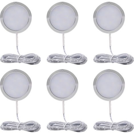 Ensemble de 6 lumières sub dulap QttvbTna, éclairage LED réglable, protection du design ochi, utilisation de l'installation, alb