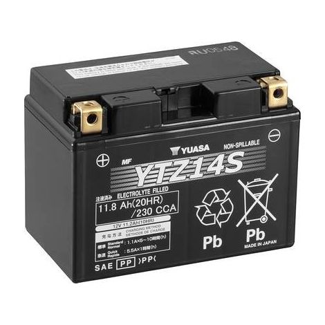 Batteria per moto Yuasa YTZ14S 12 V 11.2 Ah N/A (1/3)