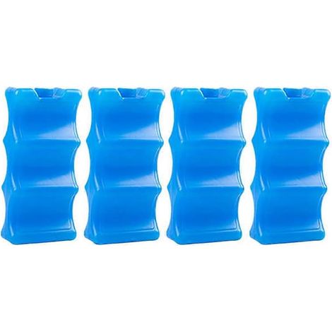 Lot de 4 boîtes de conservation de lait maternel à motif ondulé avec blocs réfrigérants pour une conservation optimale (1/4)