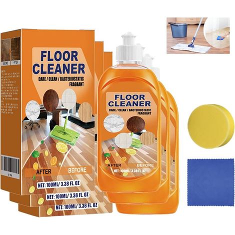 Powerful Decontamination Floor Cleaner,Polishing Brightening Tile Cleaning,Wood Floor Cleaning Tile Cleaner,Sols Cleaner,Puissant Nettoyant Multipurpose (3Pieces) (1/5)