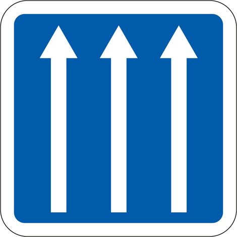 Panneau Indication C24a – Conditions de circulation par voie (personnalisable) – Carré Classe 1 350 mm – Gamme BRETAGNE (1/5)