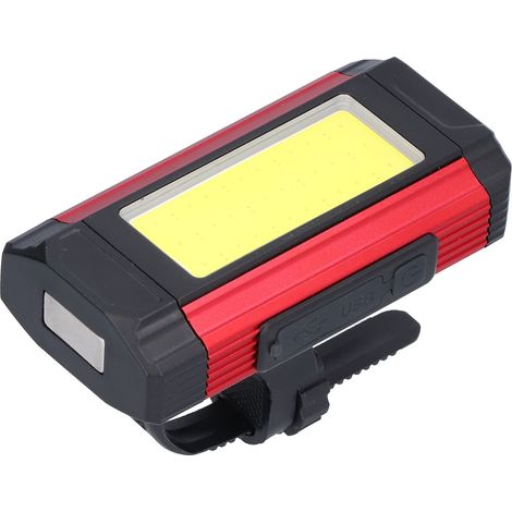 Multifunktionale Fahrradlampe mit 1000 Lumen Helligkeit, wasserdicht, USB-Ladefunktion, magnetischer Magnetverschluss, geeignet für Arbeiten, Wartung und Outdoor-Aktivitäten, Rot (1/5)