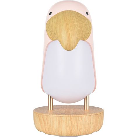 Filiyano – Lampe de chevet LED rose rechargeable à intensité variable, motif oiseau N