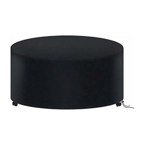 Housse de protection pour table ronde de jardin 180x90cm – Imperméable 210D Oxford – Cordon de serrage et sangles Click-Close – Sac de rangement inclus (1/5)