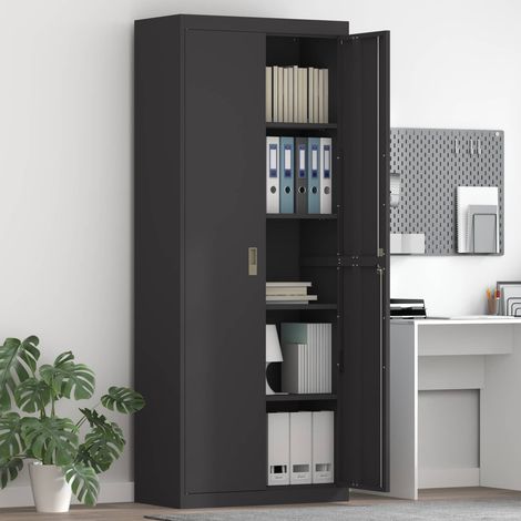 Storage Cabinet Black 80 x 40 x200 cm Steel vidaXL (1/5)