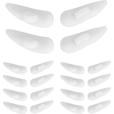 10 coussinets correcteurs SEBS pour orteils en marteau, lot de 10 paires, blancs, usage adulte, trou unique pour orteils moyens (1/5)