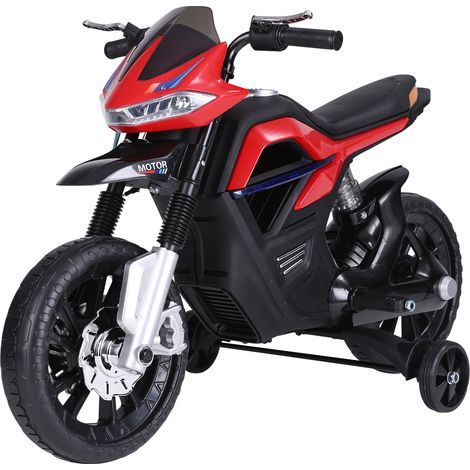 HOMCOM Moto Giocattolo Elettrica da 6V Realistica e Sicura con Fari e Musica