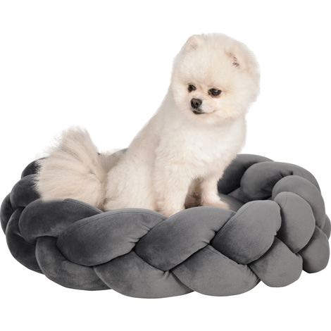 Lit pour animaux, Lavable, Design respirant, Gris, 55X55X14 cm (1/2)