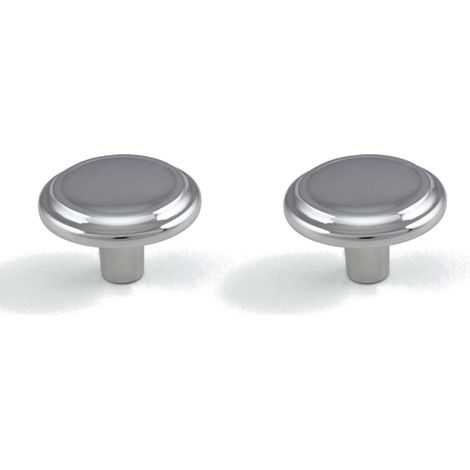2x bouton de tiroir chromé poli brillant 20mm meuble design style porte poignée commode armoire maison à visser (1/3)