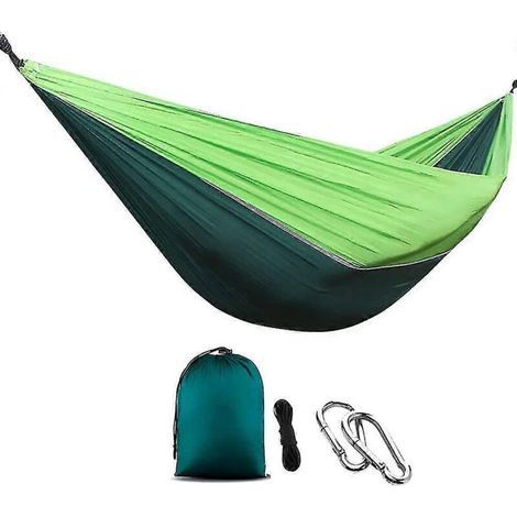 Hängematte 270 x 140 cm, Camping-Hängematten-Set, tragbare Doppel- und Einzel-Camping-Hängematte, ultraleichte tragbare Nylon-Camping-Hängematte (1/5)