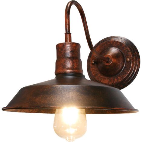 26CM Lampe Murale Antique Applique Murale En Fer Et Métal, Applique Murale Rétro D'Intérieur Pour Café Loft Bureau (1/4)