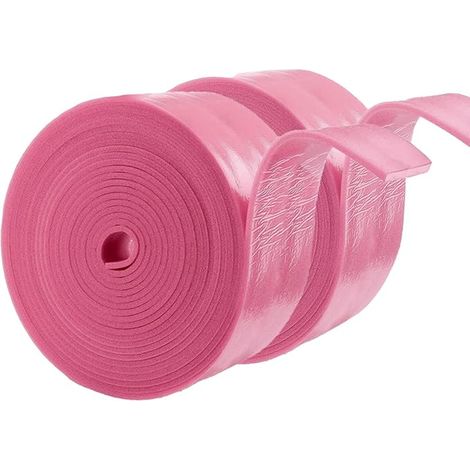 Edge Insulation Tape, Peripheral Tape for Tile for Screed Resilient Strips for Underfloor Heating Pink (1/3)