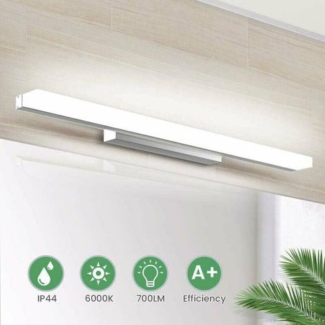 Lampe Miroir Led 40Cm, Applique Salle De Bain 700Lm 8W 6000K Lampe Miroir Pour Salle De Bain Miroir Led Ip44 Applique Led Lampe Salle De Bain Moderne Blanc Neutre(Sans Interrupteur) (1/4)
