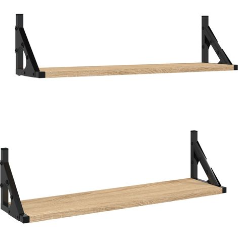 Maison Exclusive - Wandregale 2 Stk. Sonoma-Eiche 60x15x15,5 cm (1/5)