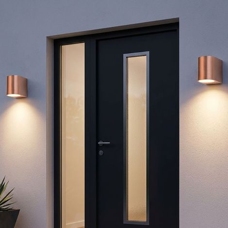2x Außenwandleuchte Wandleuchte Wandlampe Gartenleuchte Kupfer Alu (1/5)