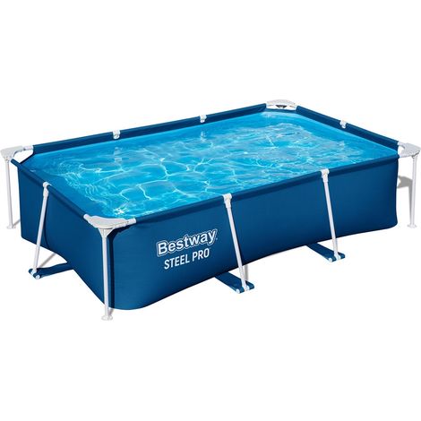 TRADE SHOP - Piscina Rettangolare Fuori Terra Steel Pro Frame Senza Pompa Con Struttura 259x170x61cm 56403 -