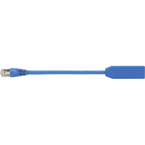 Telegärtner RJ45 réseau informatique Adaptateur [1x RJ45 mâle - 1x RJ45 femelle] 20.00 cm bleu X52261 (1/5)