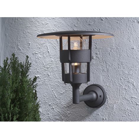 Außenwandleuchte / Laterne FREJA, Alu schwarz, Hausbeleuchtung modern (1/4)