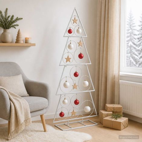 vidaXL Árbol de Navidad de metal con soporte KUOPIO 125 cm Acero (1/5)