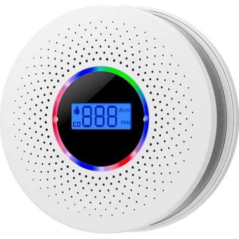 Détecteur De Fumée Et De Monoxyde De Carbone Avec Écran LCD Et Avertissement Sonore (1/5)