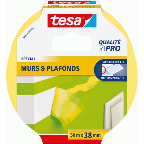 Spezialmalerkrepp Gelb für Wand & Decke 38mmx50m - Tesa