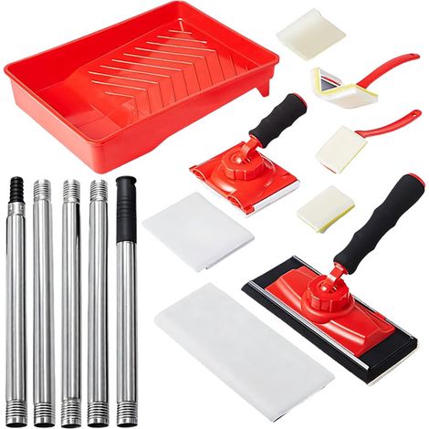 Outil de Découpe de Peinture avec Manche Télescopique, Applicateur de Précision pour Bordures, Murs, Plafonds, Moulures et Plinthes (1/5)