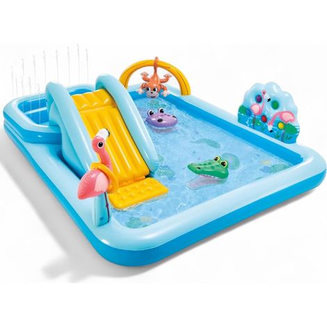Piscina gonfiabile + 2 Anni 244x198xH71 cm Jungle Adventure Play Center (1/5)