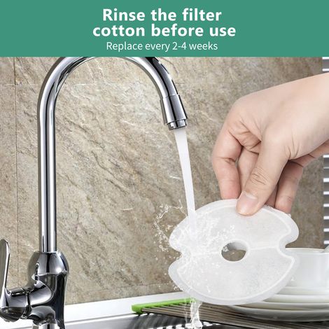 Mousse de remplacement d'éponge de filtre de fontaine pour animaux de compagnie 4 pièces (1/5)