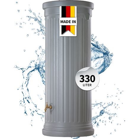 GARANTIA Säulentank Regentonne 330 Liter steingrau (1/5)