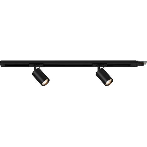 Sistema di binari Briloner Rail, set di prolunga, 2x punti GU10, nero (1/5)