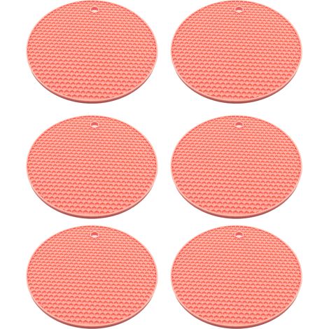 Dessous de verre épais pour boissons et café, table en bois, motif ondulé, résistant aux taches, non absorbant, rose nordique (1/5)