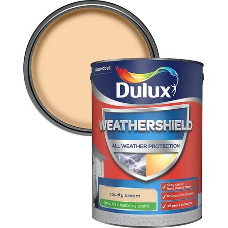 Dulux All Weather Protection Smooth Masonry - 5L - County Cream