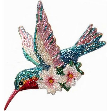 Funkelnder Kolibri-Weihnachtsbaumschmuck aus bruchsicherem Acryl, Hängedekoration für Weihnachtsbaum, Kranz, Garten und Terrasse, mehrfarbig (1/5)