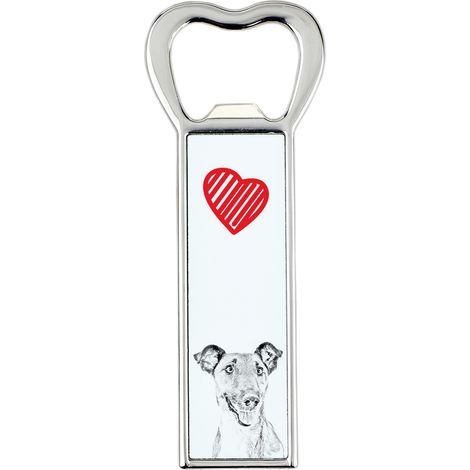 Apribottiglie con cane fox terrier a pelo corto, apri frigo personalizzato, regalo unico per uomo di Art-Dog (1/5)