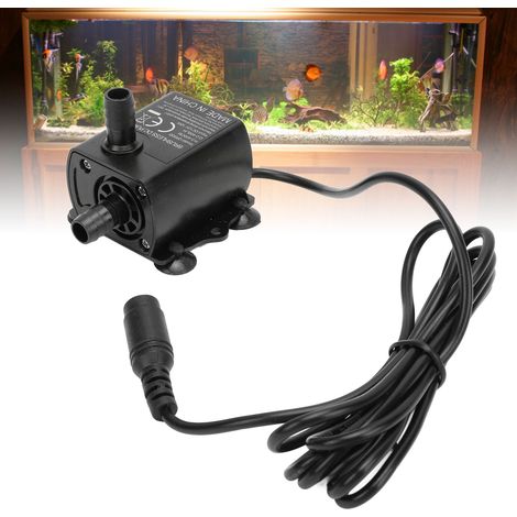 Pompe Submersible DC 12V 10W 400L/H avec Ventouse, Adaptée Aquarium, Fontaine, Refroidissement PC (1/5)