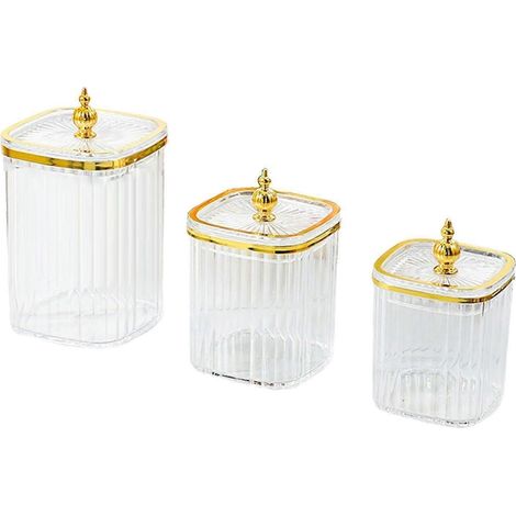 Lot de 3 bols à apéritifs hermétiques pour conserver les noix dans la salle à manger. (1/4)