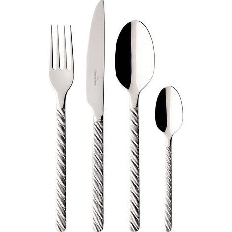 Villeroy & Boch Montauk Servizio di Posate per 6 Persone, 24 Pezzi, Acciaio (1/5)