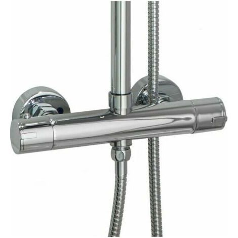 RHG Mitigeur thermostatique rond double sortie pour colonne douche - chromé (1/5)