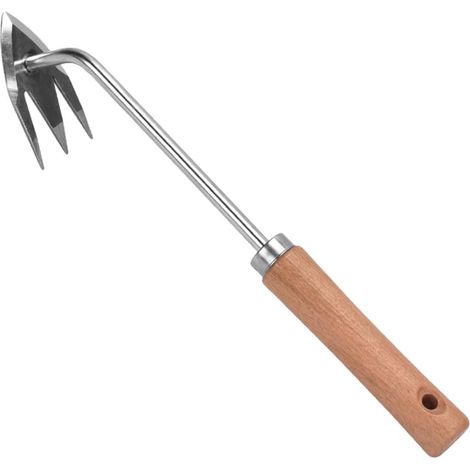 Désherbeur Manuel en Métal et Bois pour Enlever Mauvaise Herbe, Outil de Désherbage Ergonomique Réduisant la Fatigue Main, pour Jardin et Pelouse (1/5)