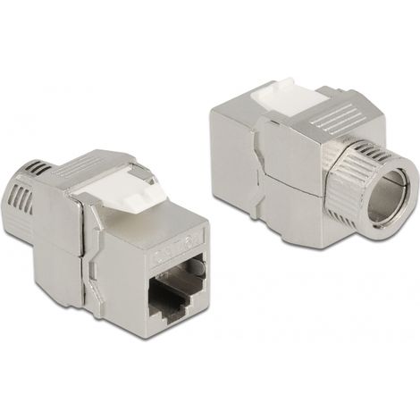 Delock MÃ³dulo Keystone RJ45 hembra a LSA Cat.6A blindado sin herramientas