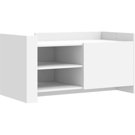 Maison Exclusive - Couchtisch Weiß 100x50x50 cm Holzwerkstoff
