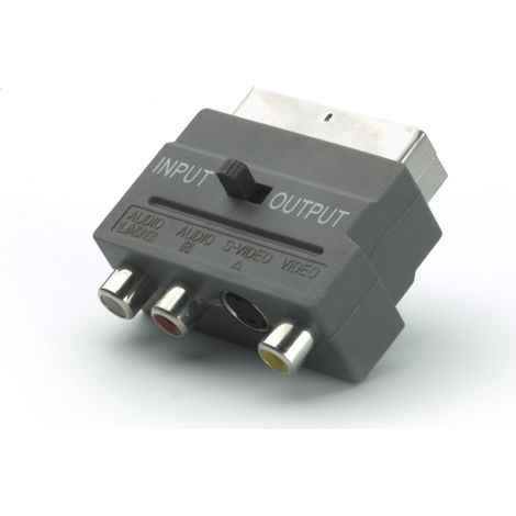Vivanco B47/41 04 Mini DIN + 3x RCA SCART Nero (1/2)