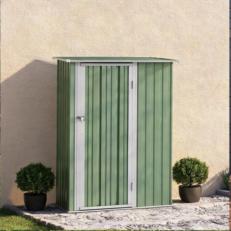 Abri de jardin coloris vert en acier 142 x 86 x 189 cm (1/5)