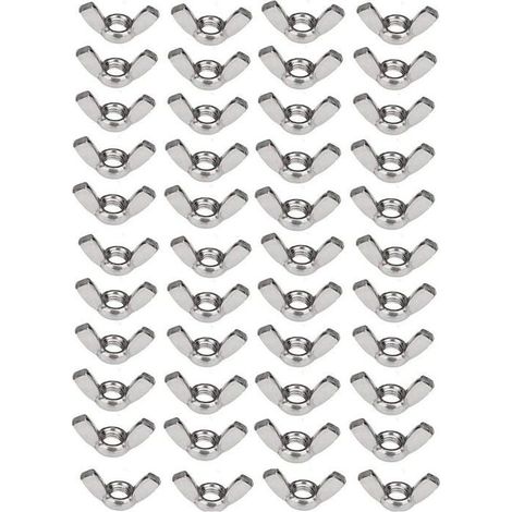 Écrou papillon en acier inoxydable - MICH - 50 pièces - M6 (1/4 pouce) - Acier inoxydable 304 - Antirouille (1/4)